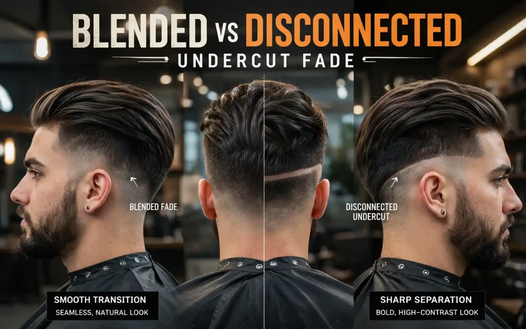 Blended vs Disconnected Undercut Fade