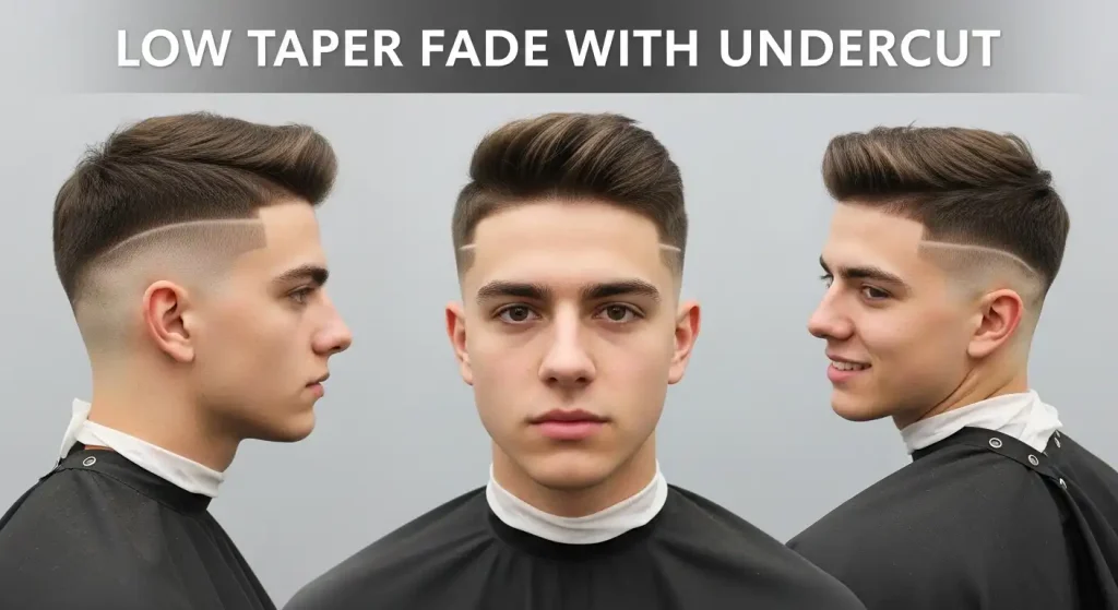 Low Taper Fade with Undercut
