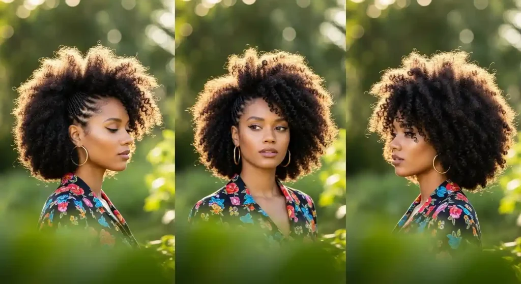 Afro with Braids