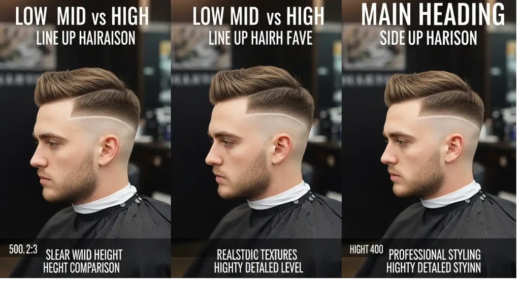 Line Up Haircut Comparison: Low vs Mid vs High Fade
