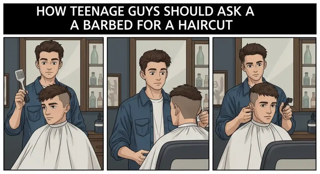 How Teenage Guys Should Ask a Barber for a Haircut
