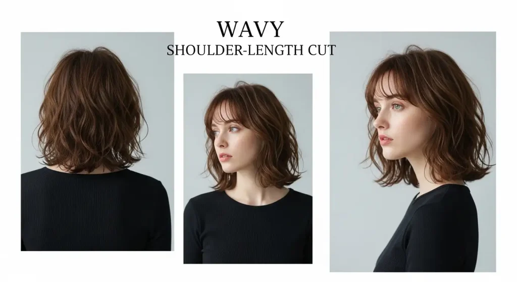 Wavy Shoulder Length Cut