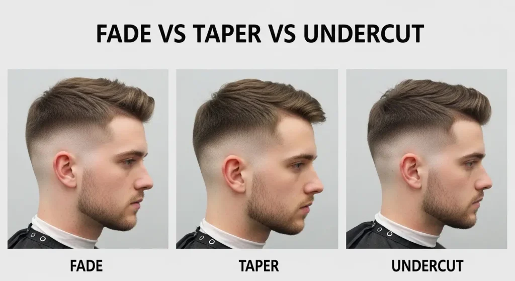 Fade vs Taper vs Undercut
