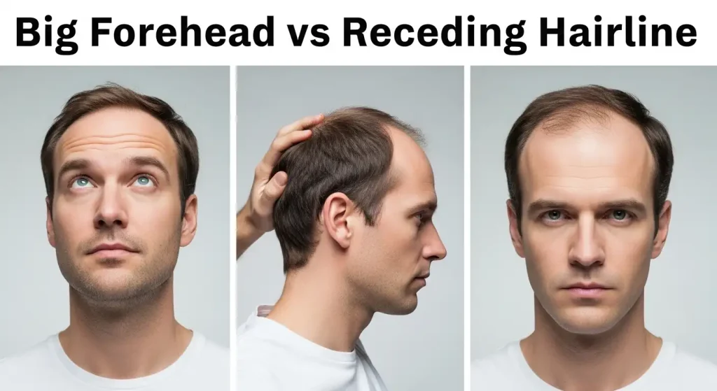 Big Forehead vs Receding Hairline
