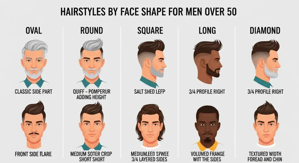 Hairstyles by Face Shape for Men Over 50