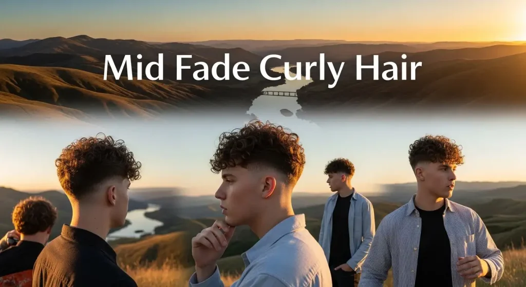 Mid Fade Curly Hair