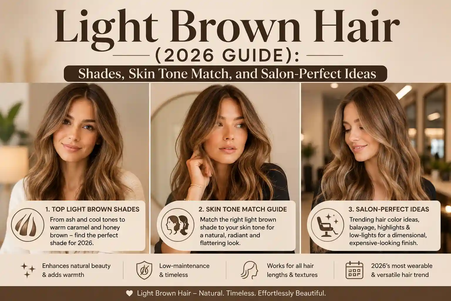 Light Brown Hair 2026: Shades, Skin Tone Guide & Salon Tips