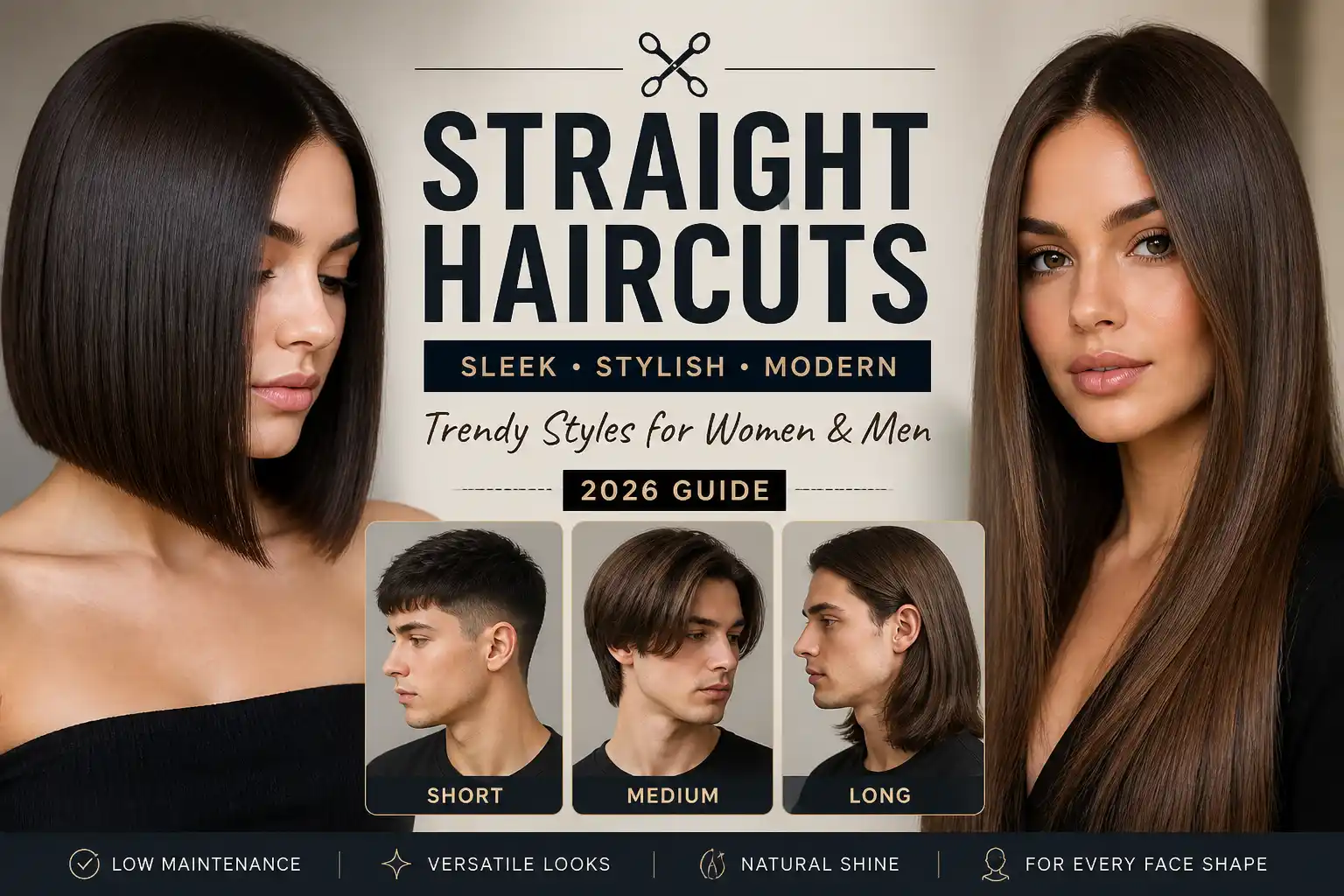 10 Best Straight Haircuts for Women & Men in 2026