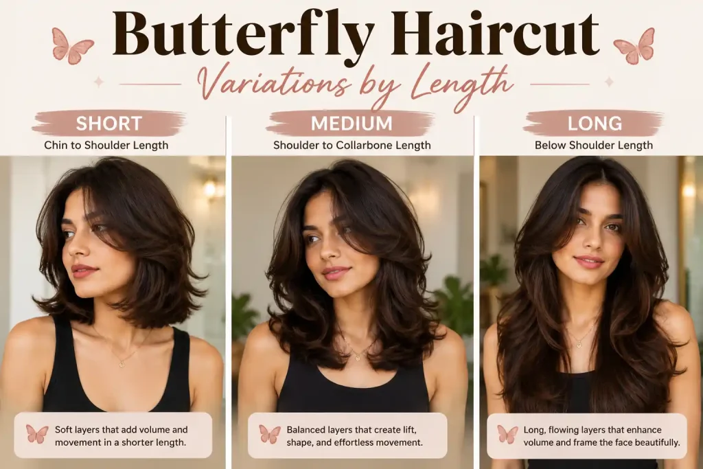 Butterfly Haircut Variations by Length
