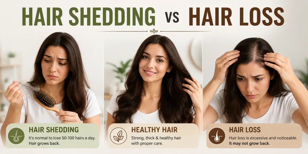 Hair Shedding vs Hair Loss)