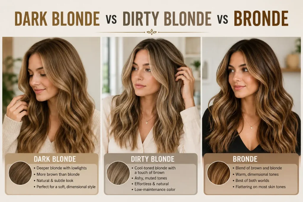Dark Blonde vs Dirty Blonde vs Bronde