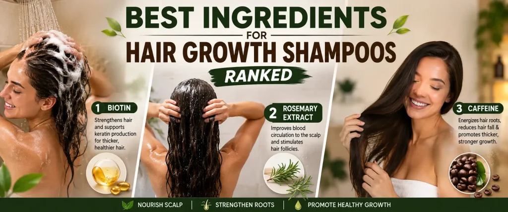 Best Ingredients for Hair Growth Shampoos Ranked