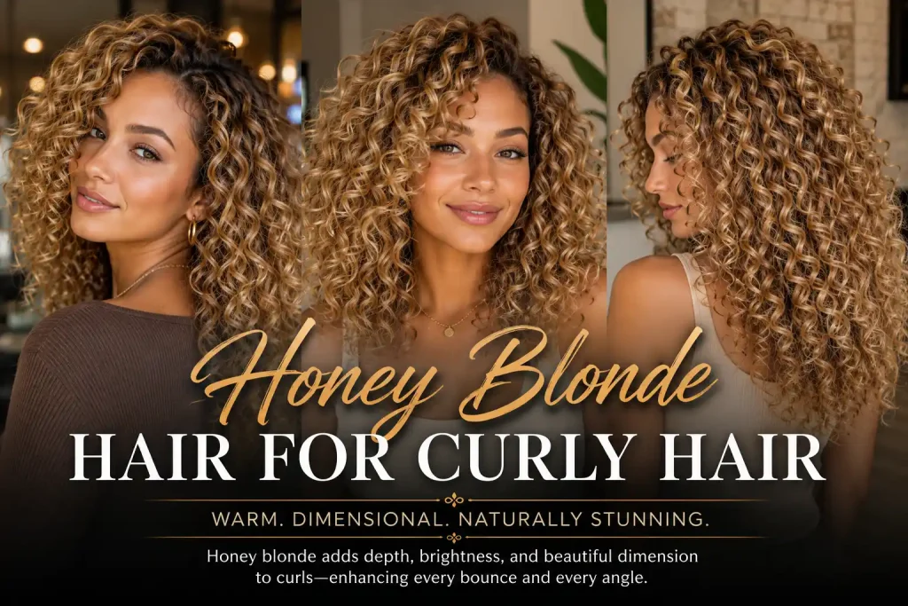 Honey Blonde Hair for Curly Hair
