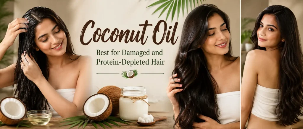 Coconut Oil — Best for Damaged and Protein-Depleted Hair