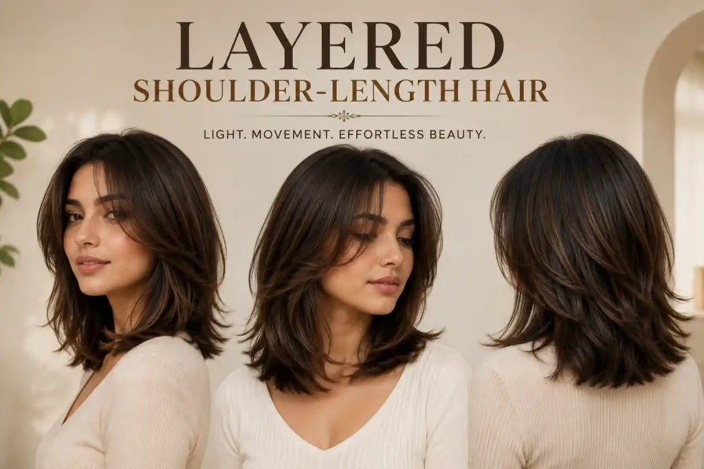 Layered Shoulder-Length Hair