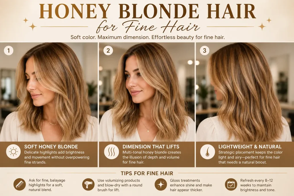 Honey Blonde Hair for Fine Hair