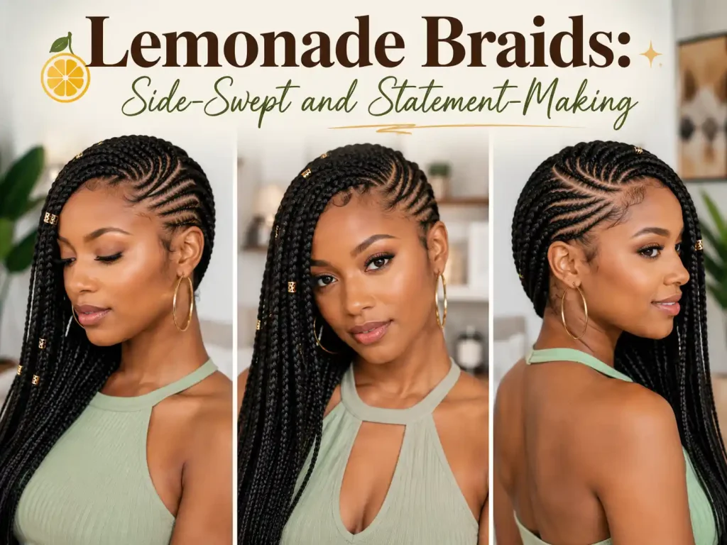 Lemonade Braids: Side-Swept and Statement-Making
