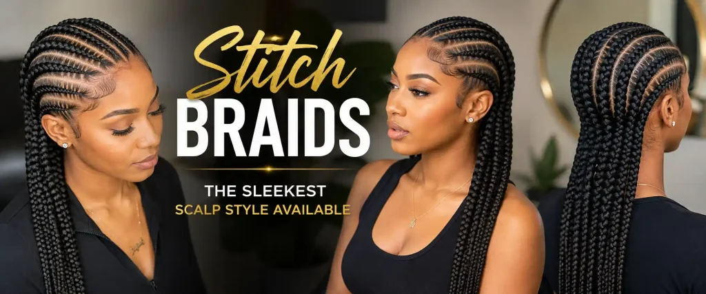 Stitch Braids: The Sleekest Scalp Style Available