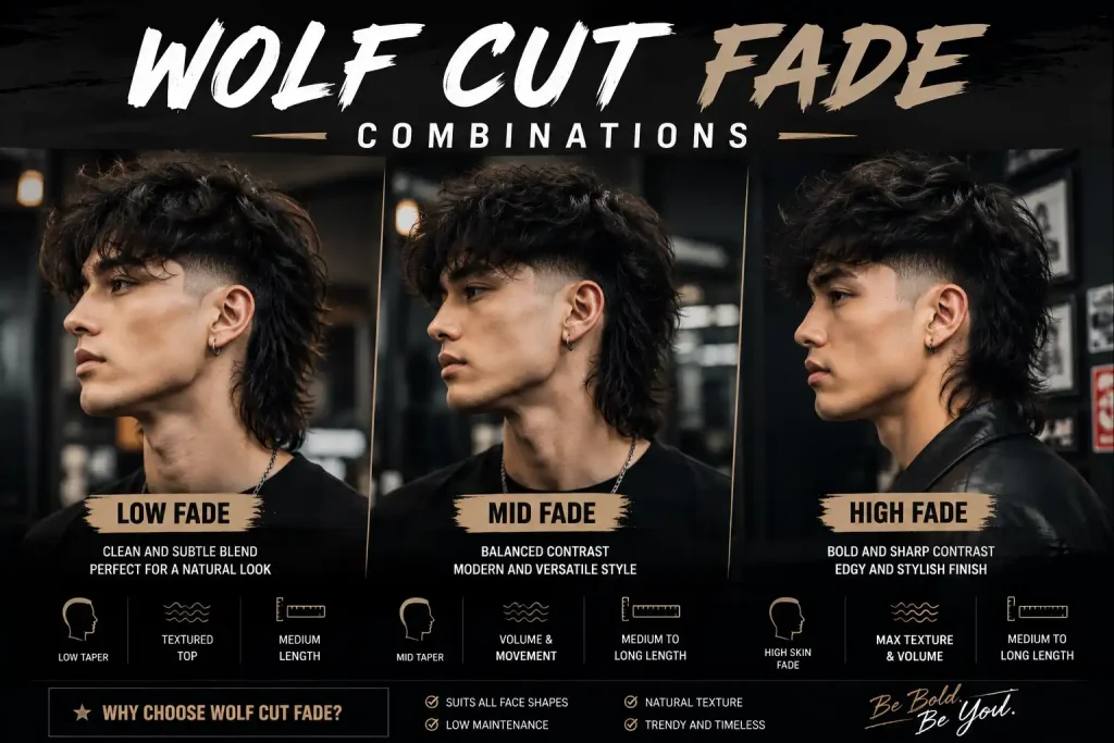 Wolf Cut Fade Combinations