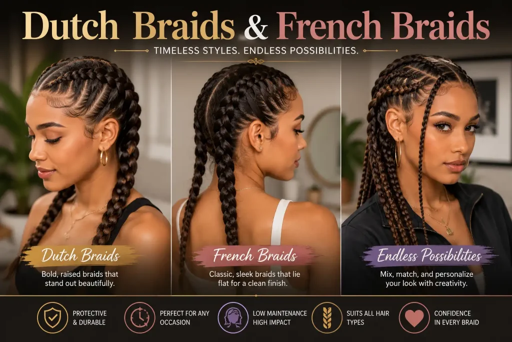 Dutch Braids and French Braids