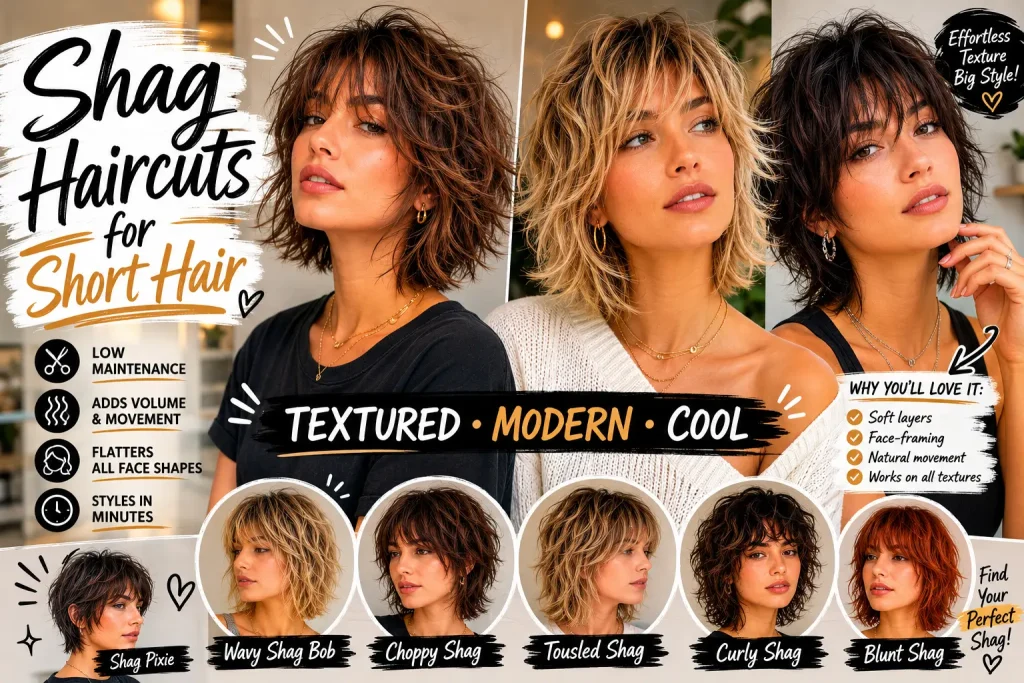 Shag Haircuts for Short Hair