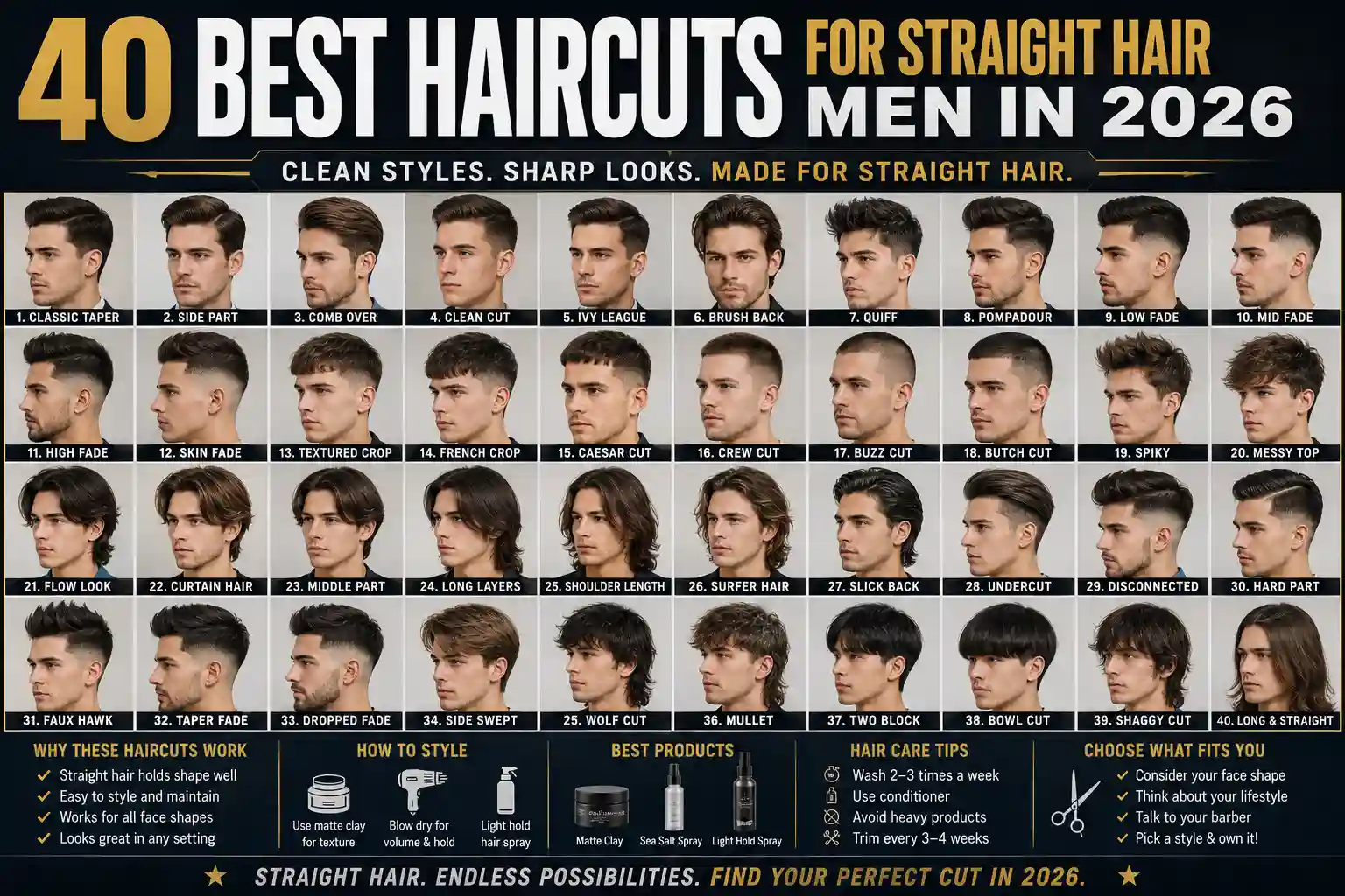 40 Best Haircuts for Straight Hair Men in 2026