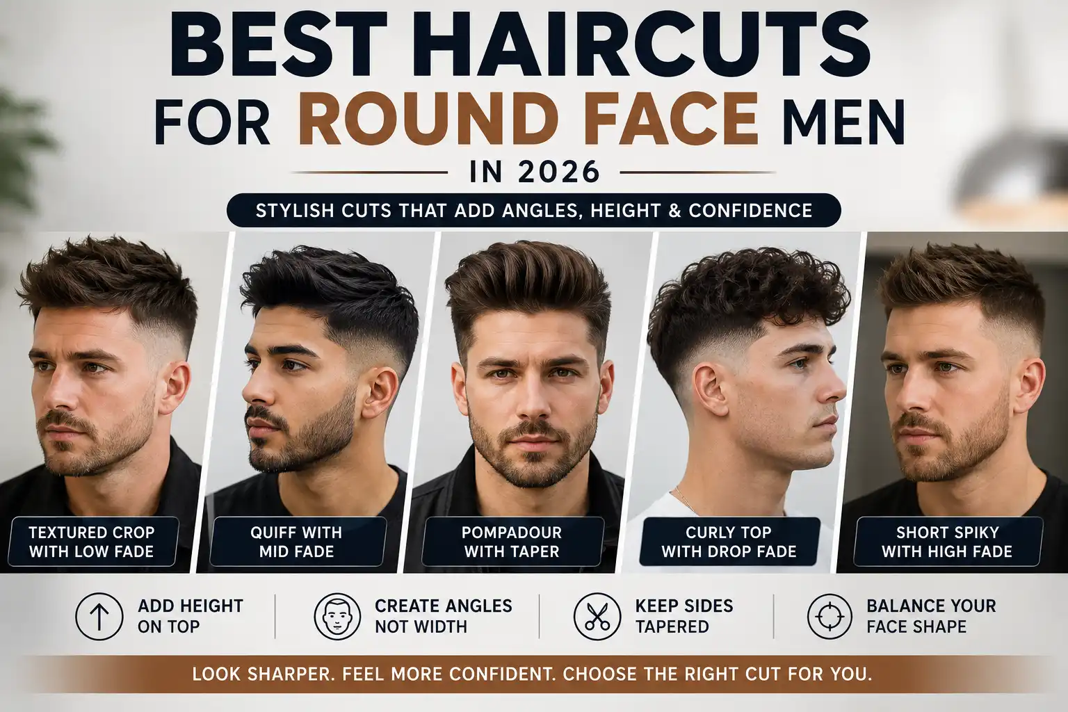 Best Haircuts for Round Face Men in 2026