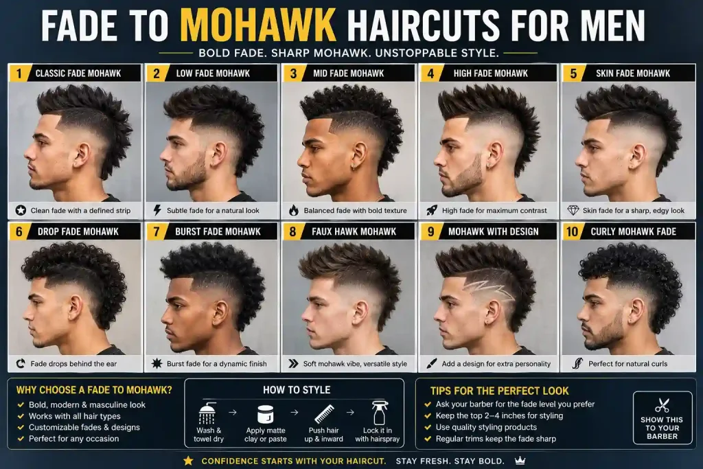 Fade to Mohawk Haircuts for Men