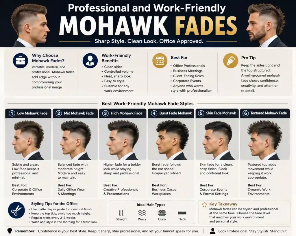Professional and Work-Friendly Mohawk Fades