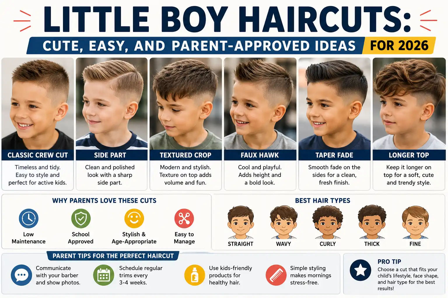 Little Boy Haircuts: Cute, Easy, and Parent-Approved Ideas for 2026